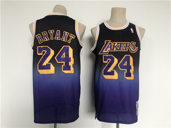 Men's Los Angeles Lakers #24 Kobe Bryant Purple Throwback Basketball Jersey