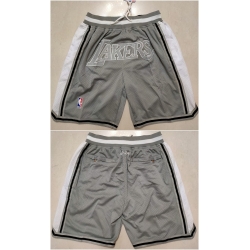 Men Los Angeles Lakers Gray Shorts Run Small