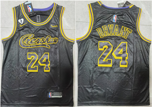 Men's Los Angeles Lakers #24 Kobe Bryant Black Stitched Jersey