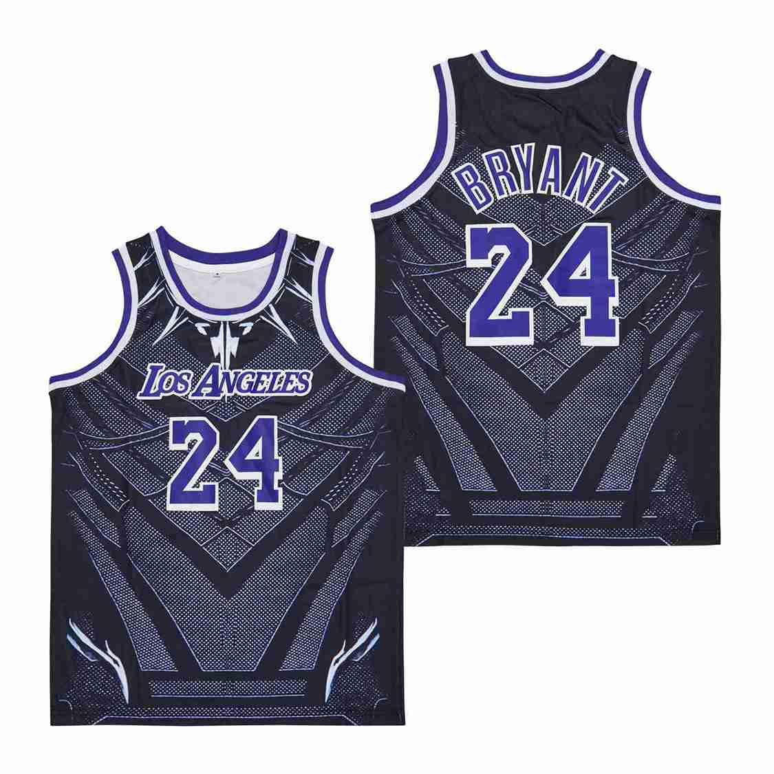 Lakers 24 Kobe Bryant Black panther Fashion Jersey