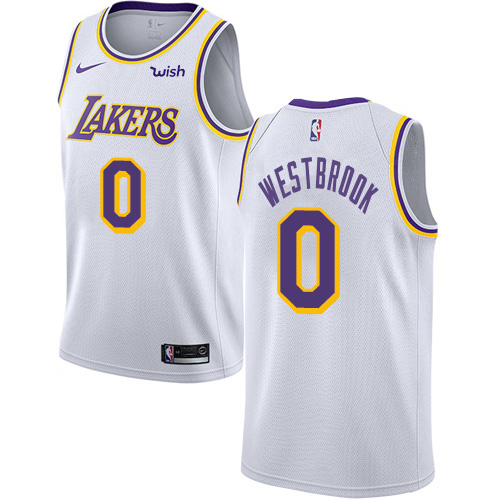 Nike Lakers #0 Russell Westbrook White NBA Swingman Association Edition Jersey