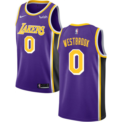 Nike Lakers #0 Russell Westbrook Purple NBA Swingman Statement Edition Jersey