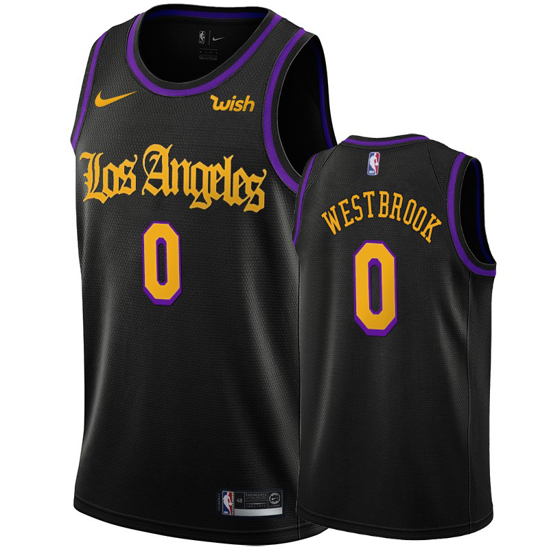 Nike Lakers #0 Russell Westbrook Black 2020 Latin Nights NBA Swingman Jersey