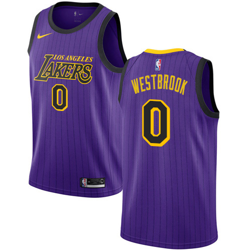 Nike Lakers #0 Russell Westbrook Purple NBA Swingman City Edition 2018 19 Jersey