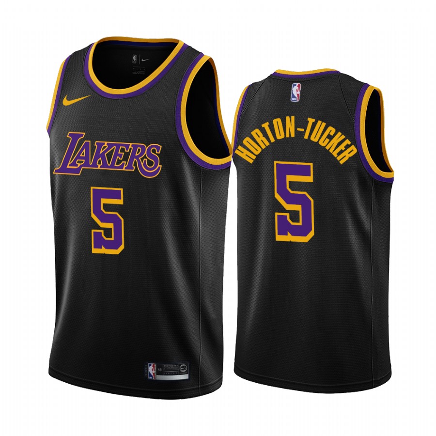 Los Angeles Lakers #5 Talen Horton-Tucker Black NBA Swingman 2020-21 Earned Edition Jersey