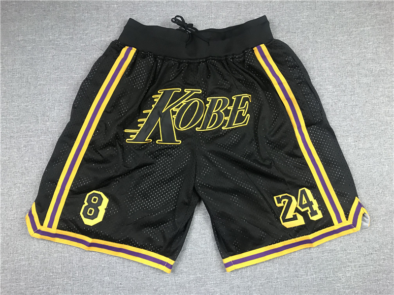 Lakers Teams Black 8 & 24 Kobe Just Don With Pocket Swingman Shorts