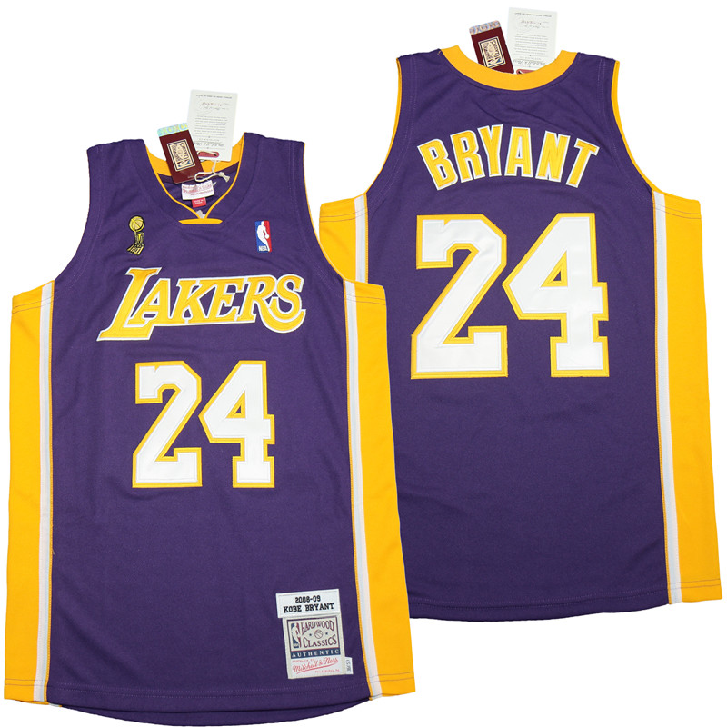 Lakers 8 Kobe Bryant Blue 2008-09 Throwback Jerseys