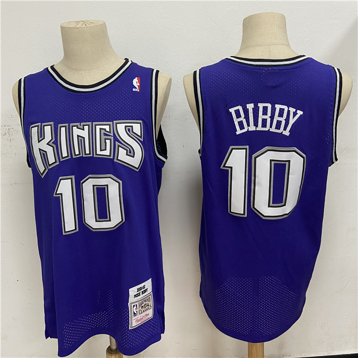 Kings 10 Mike Bibby Purple 2001-02 Hardwood Classics Jersey