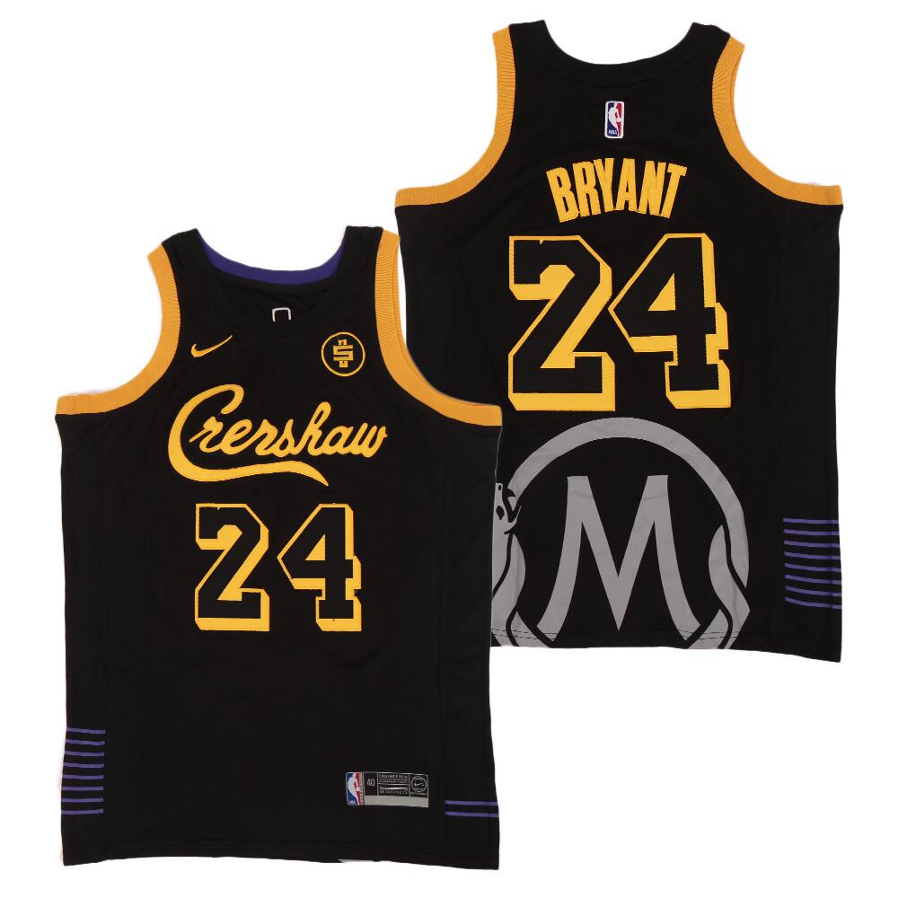 Lakers #24 Bryant Crenshaw Black Jersey