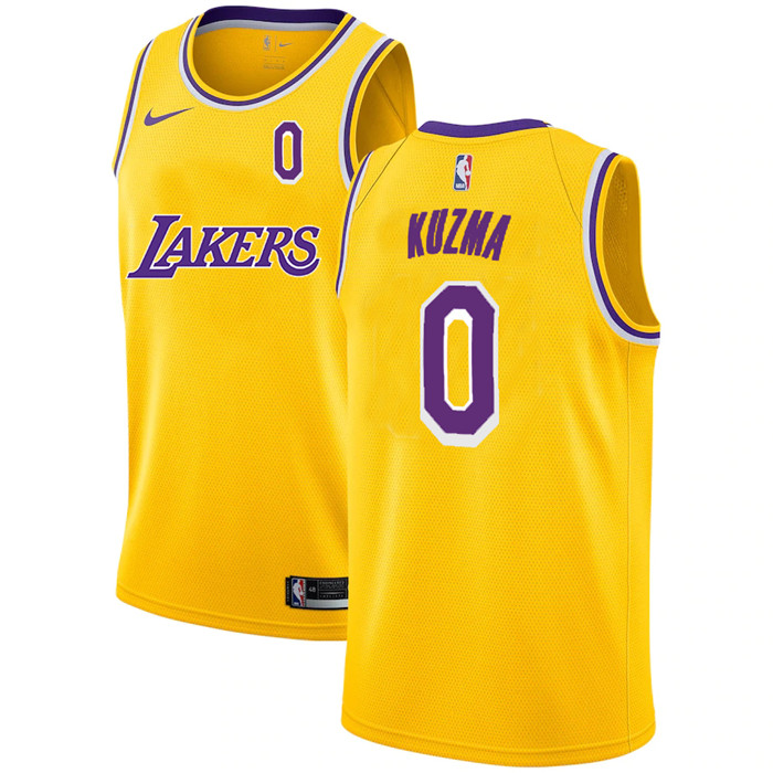 Lakers 0 Kyle Kuzma Yellow 2020-2021 New City Edition Nike Swingman Jersey