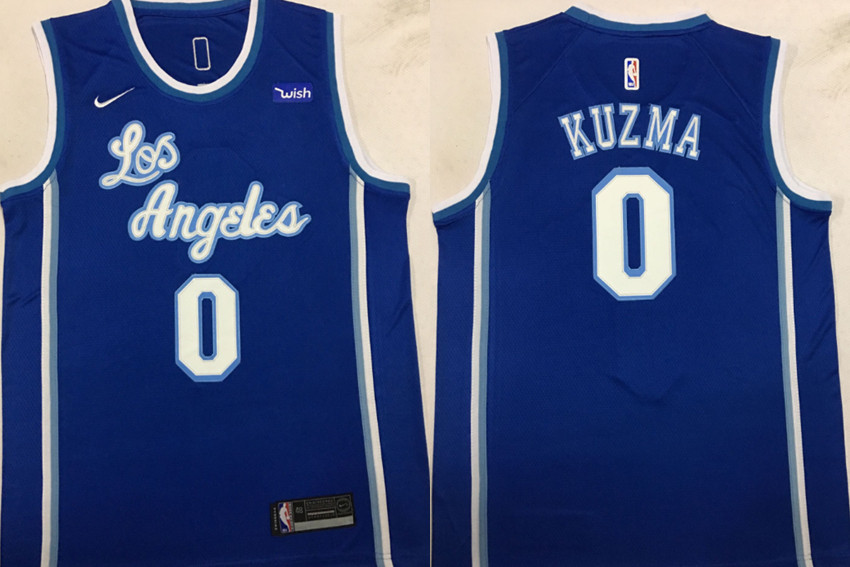 Lakers 0 Kyle Kuzma Blue Nike Swingman Jersey