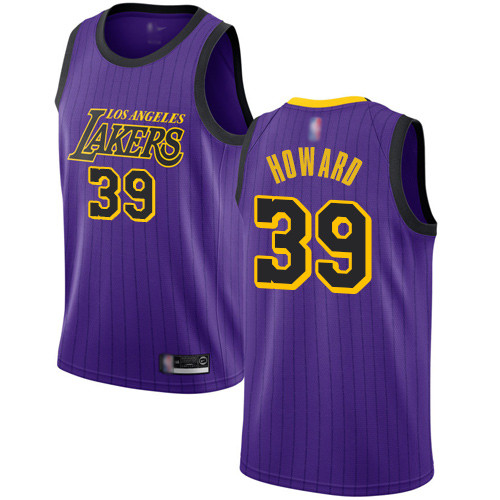 Lakers #39 Dwight Howard Purple Basketball Swingman City Edition 2018 19 Jersey