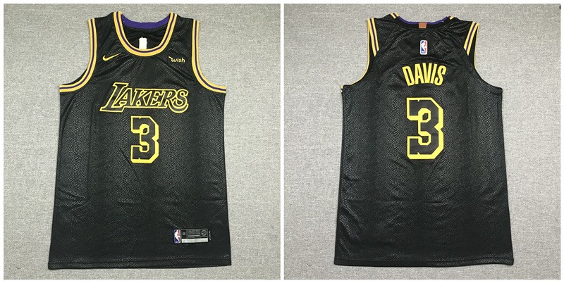 Lakers 3 Anthony Davis Black City Edition Nike Authentic Jersey