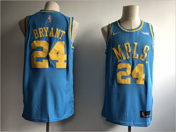 Lakers 24 Kobe Bryant Light Blue Throwback Nike Swingman Jersey