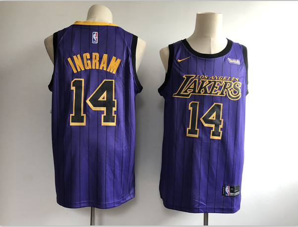 Lakers 14 Brandon Ingram Purple 2018-19 City Edition Nike Swingman Jersey