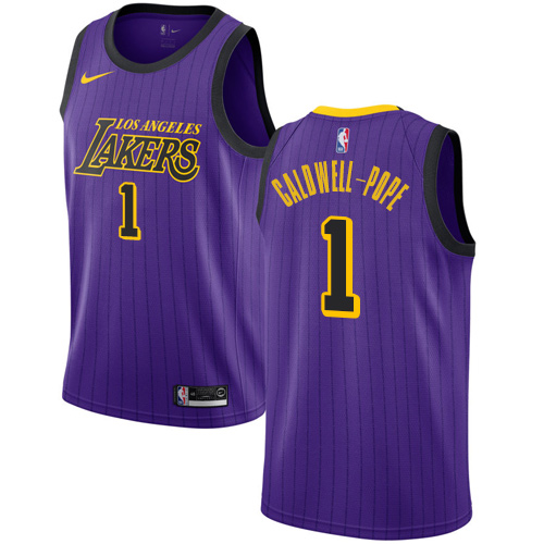 Nike Lakers #1 Kentavious Caldwell-Pope Purple NBA Swingman City Edition 2018 19 Jersey