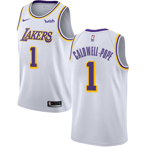 Nike Lakers #1 Kentavious Caldwell-Pope White NBA Swingman Association Edition Jersey