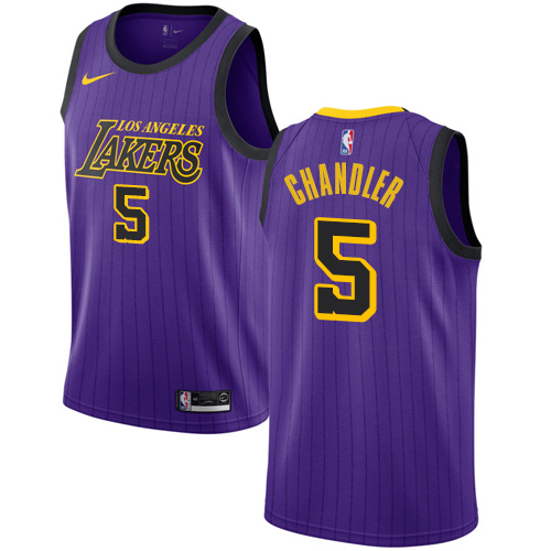 Nike Lakers #5 Tyson Chandler Purple NBA Swingman City Edition 2018 19 Jersey