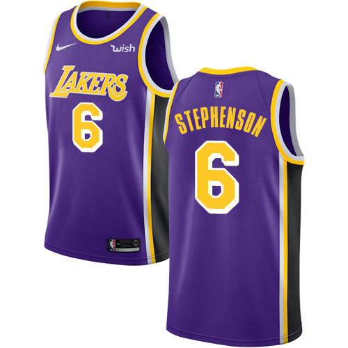 Nike Lakers #6 Lance Stephenson Purple NBA Swingman Statement Edition Jersey