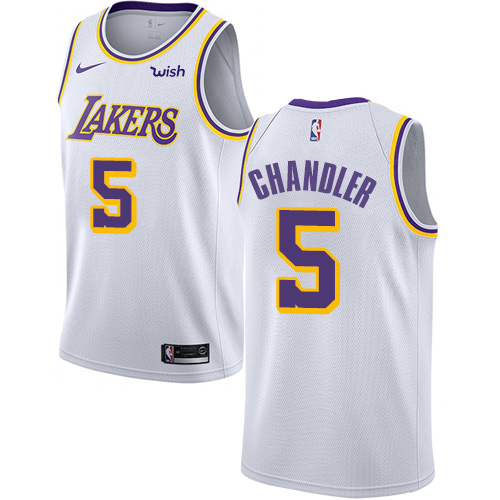 Nike Lakers #5 Tyson Chandler White NBA Swingman Association Edition Jersey