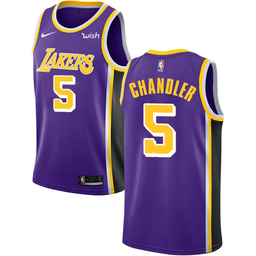 Nike Lakers #5 Tyson Chandler Purple NBA Swingman Statement Edition Jersey