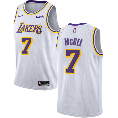 Nike Lakers #7 JaVale McGee White NBA Swingman Association Edition Jersey