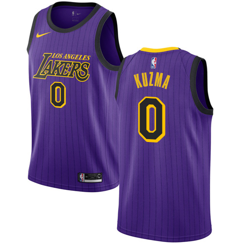 Nike Lakers #0 Kyle Kuzma Purple NBA Swingman City Edition 2018 19 Jersey