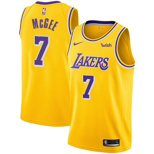 Nike Lakers #7 JaVale McGee Gold NBA Swingman Icon Edition Jersey