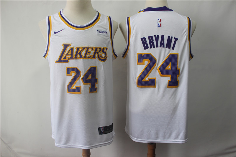 Lakers 24 Kobe Bryant White 2018-19 Nike Swingman Jersey