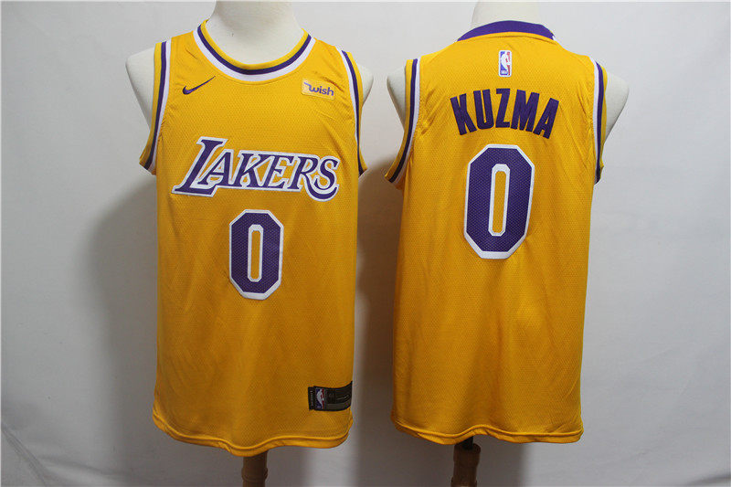 Lakers 0 Kyle Kuzma Gold 2018-19 Nike Swingman Jersey