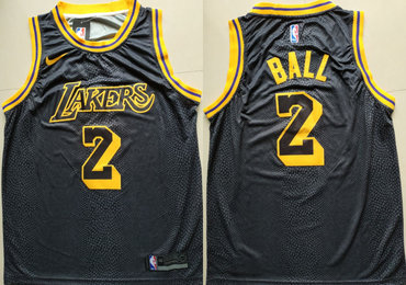 Lakers 2 Lonzo Ball Black 2018-19 City Edition Nike Swingman Jersey