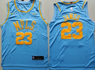 Lakers 23 Lebron James Blue Nike Authentic Jersey