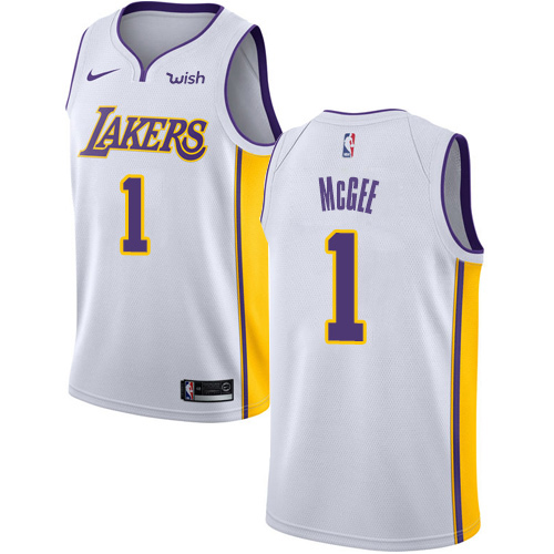 Nike Lakers #1 JaVale McGee White NBA Swingman Association Edition Jersey