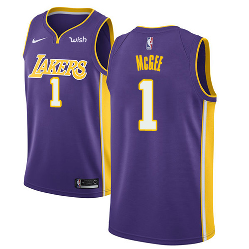 Nike Lakers #1 JaVale McGee Purple NBA Swingman Statement Edition Jersey