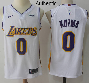 Nike Lakers #0 Kyle Kuzma White NBA Authentic Association Edition Jersey