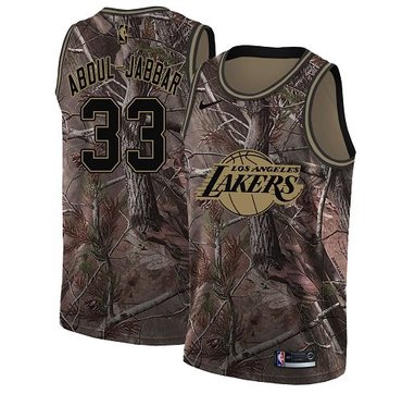 Nike Lakers #33 Kareem Abdul-Jabbar Camo NBA Swingman Realtree Collection Jersey