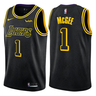 Nike Lakers #1 JaVale McGee Black NBA Swingman City Edition Jersey