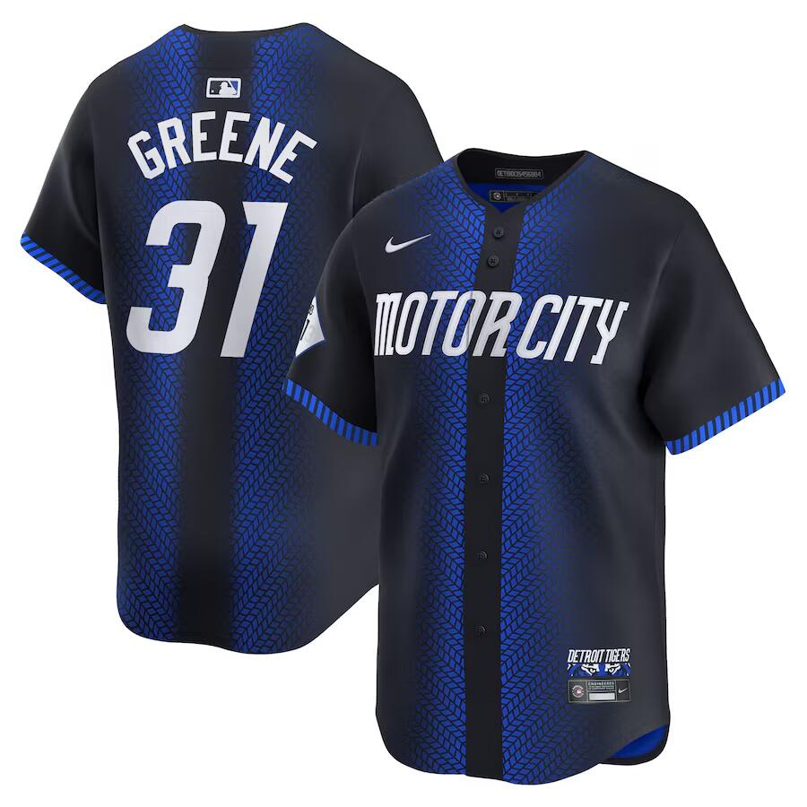 Youth Detroit Tigers #31 Riley Greene 2024 Navy City Connect Cool Base Limited Stitched jerseys1