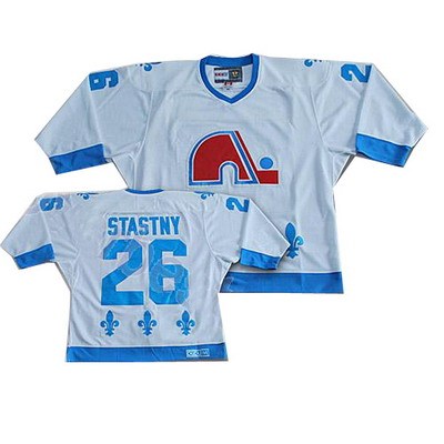 nhl quebec nordiques #26 stastny white[ccm]