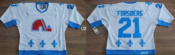 nhl quebec nordiques #21 white jersey