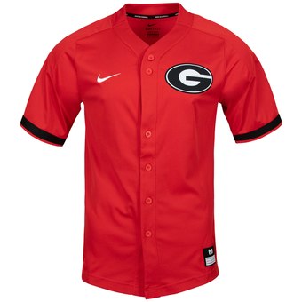 Custom Georgia Bulldogs Red Vapor Untouchable Elite Full-Button Replica Baseball Jersey