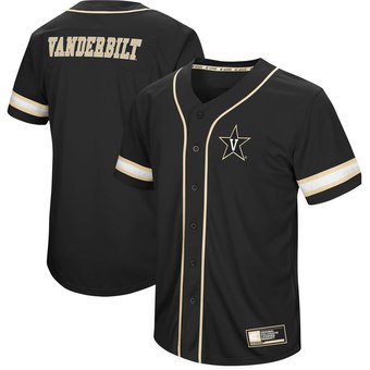 Custom Colosseum Vanderbilt Commodores Black Play Ball Baseball Jersey