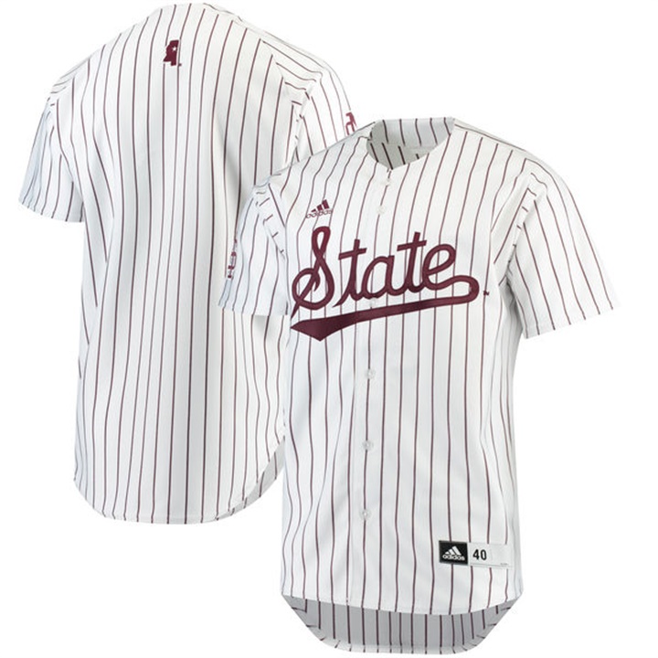 Custom Mississippi State Bulldogs Maroon White NCAA Baseball Jersey