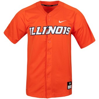 Custom Illinois Fighting Illini Orange College Baseball Jersey