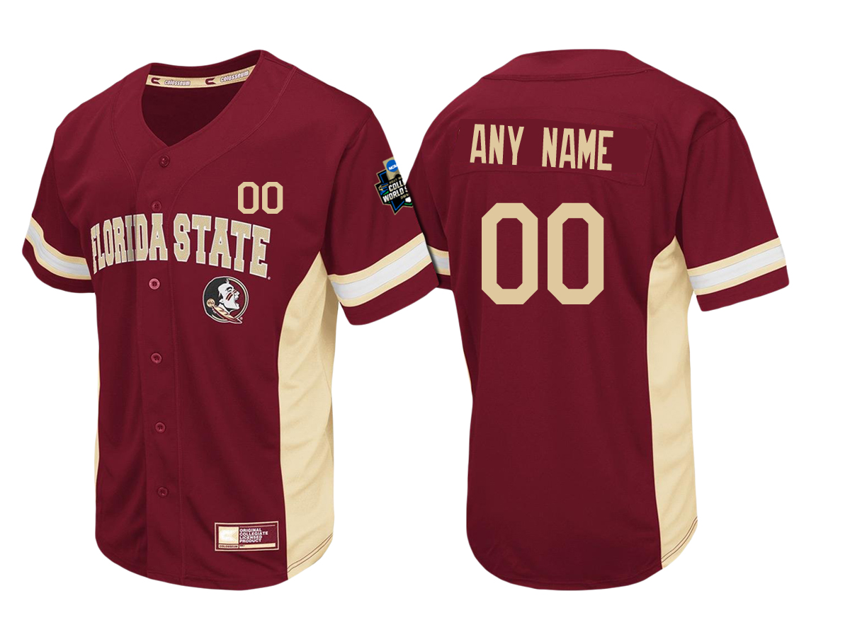 Custom Florida State Seminoles Cardinal Custom Baseball Jersey