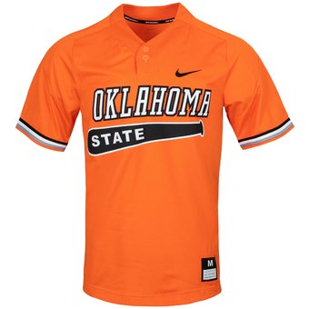 Custom Oklahoma State Cowboys Orange College Baseball Jersey.