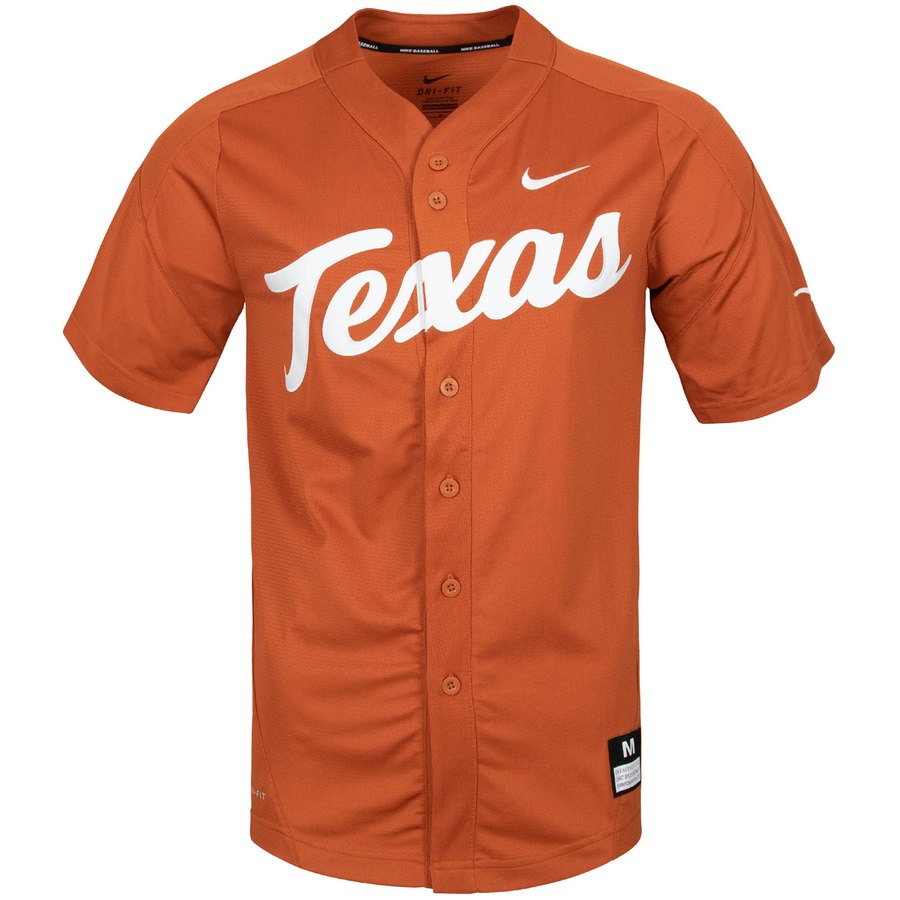 Custom Texas Longhorns Texas Orange College Baseball Jersey