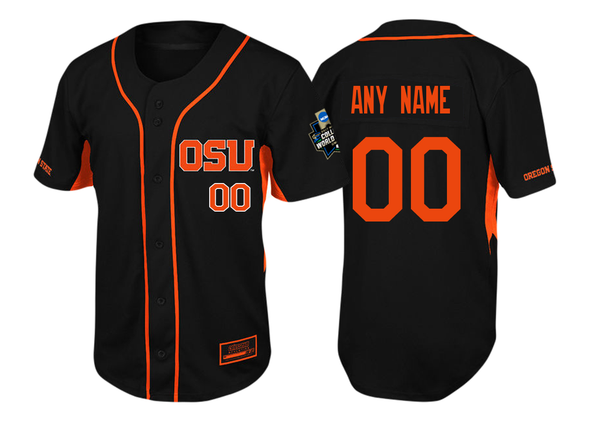 Custom Oregon State Beavers Brown Custom Baseball Jersey