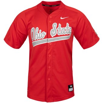 Custom Ohio State Buckeyes Red College Baseball Jersey