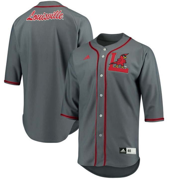 Custom Louisville Cardinals Gray NCAA Baseball Jersey